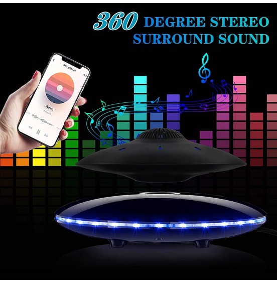 Magnetic Levitating Bluetooth Speaker, RUIXINDA Levitating UFO Speakers with LED Lights Base 360 Degree Rotation,Wireless Floating Speakers for Home Office Decor Cool Tech Gadgets,Creative Gifts Magnetic Levitating Bluetooth Speaker, RUIXINDA Levitating UFO Speakers with LED Lights Base 360 Degree Rotation,Wireless Floating Speakers for Home Office Decor Cool Tech Gadgets,Creative Gifts
