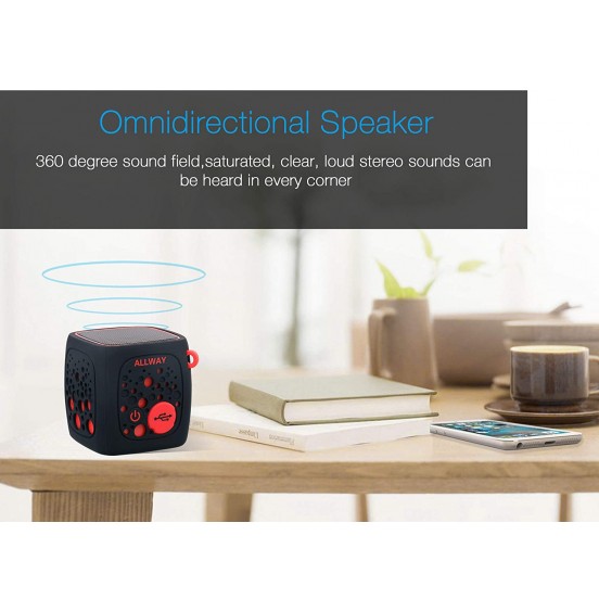Small Bluetooth Speaker,ALLWAY Ultra Compact Mini Portable Bluetooth Speakers with Loud Stereo Sound,Rich bass,TF Card Port,164 Feet Bluetooth 5.0 Range for Laptop,iPhone,Echo,Car and More Small Bluetooth Speaker,ALLWAY Ultra Compact Mini Portable Bluetooth Speakers with Loud Stereo Sound,Rich bass,TF Card Port,164 Feet Bluetooth 5.0 Range for Laptop,iPhone,Echo,Car and More